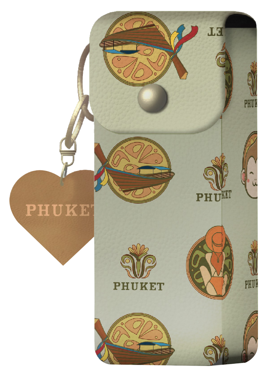 Phuket Lip Case Nouveau boat and monkey