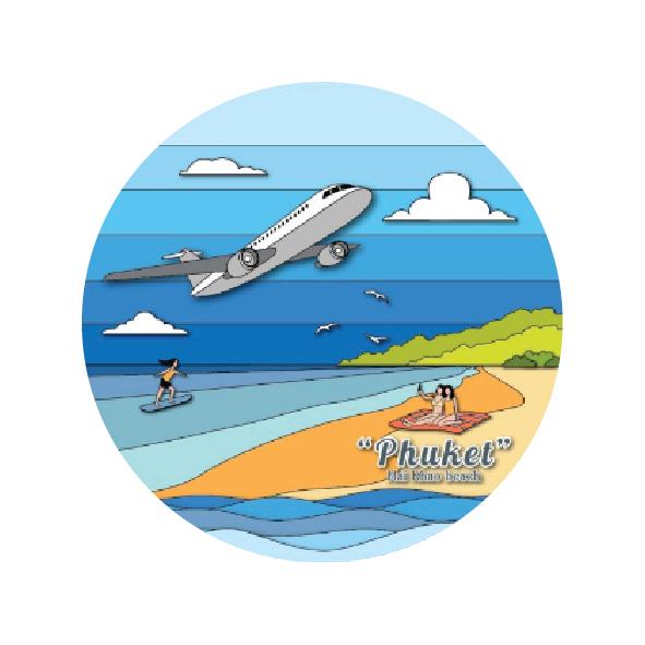Phuket  Resin Plate Retro  Mai Khao beach