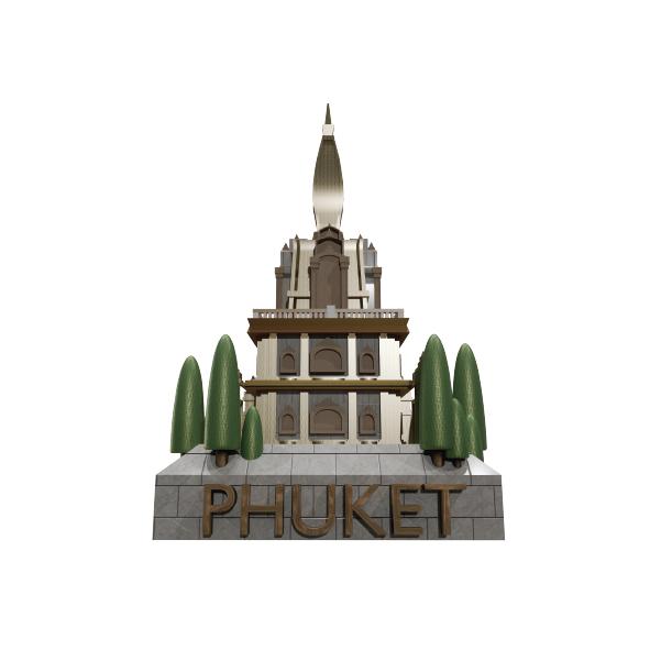 Phuket  Resin Mockup Deco Wat Chalong
