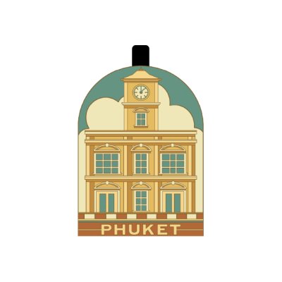 Phuket PVC Tag Bag Old Building