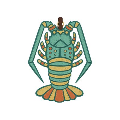 Phuket Flat leather PU Tag Bag Lobster