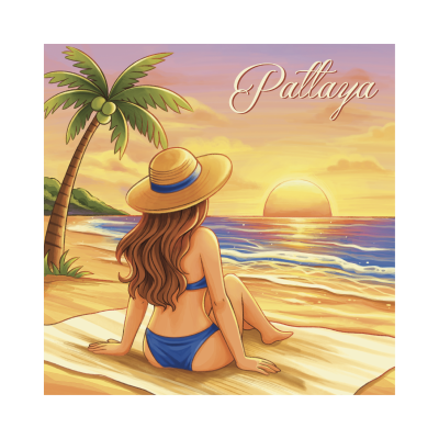 PTY Mag chilling by the sea&coconut trees