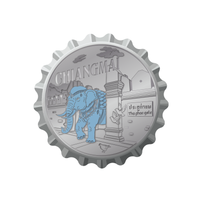 CM beercap opener elephant&tha phae gate
