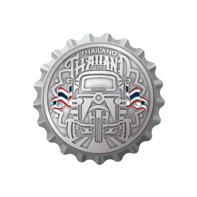 TH beercap opener tuk tuk&thai flag