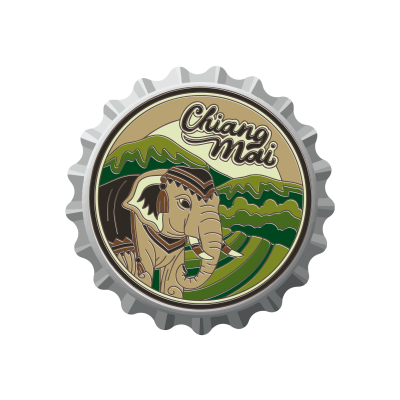 CM beercap opener lanna elephant