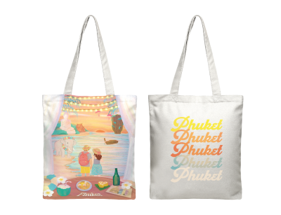 PK tote calico seafood&Island