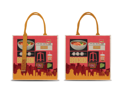 BK tote ver city view and street food