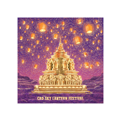 CAD mag ceramic sky lanterns&white pagoda