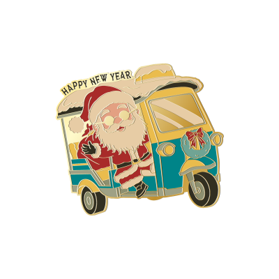 TH mag happy new year & santa taxi