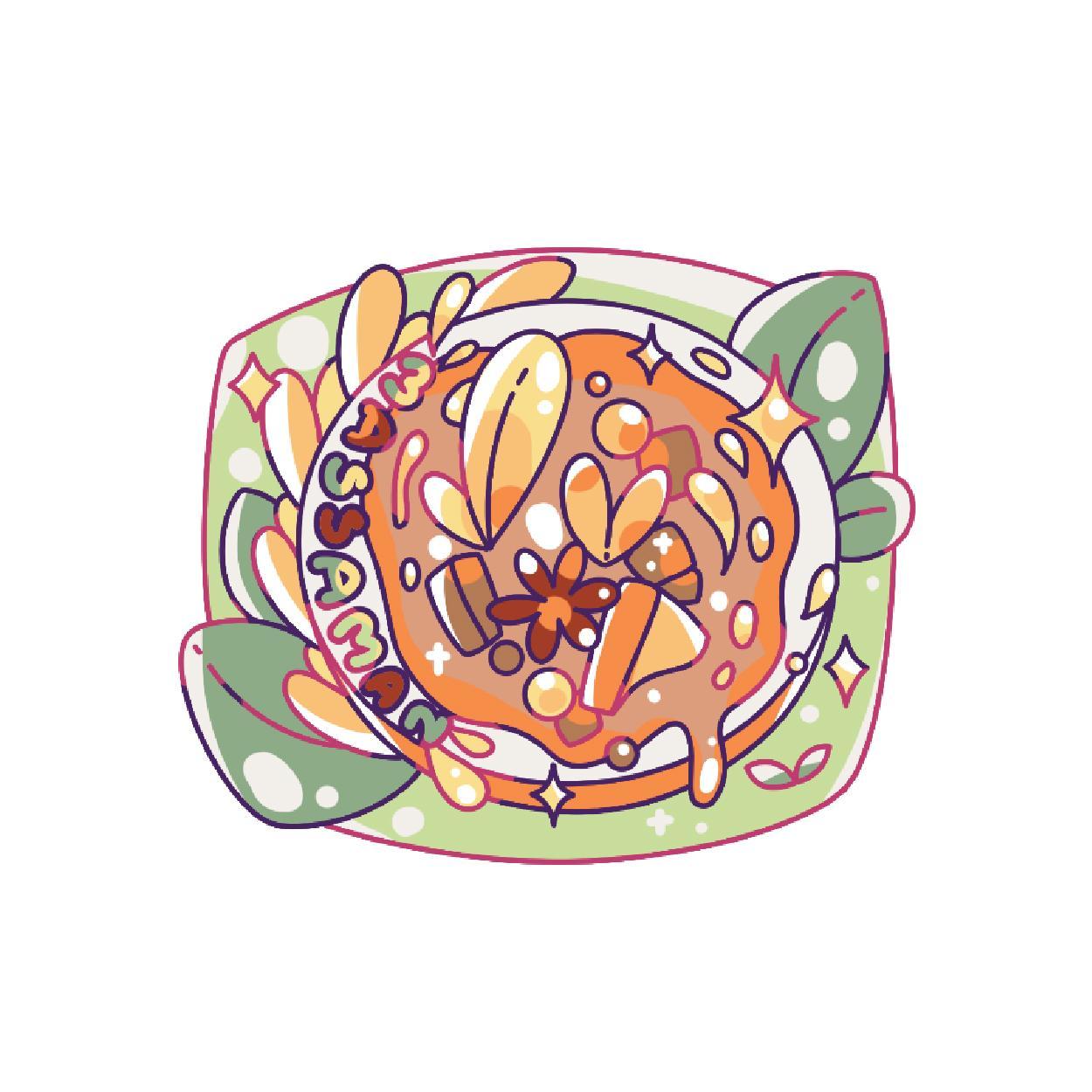 [212] Wood Magnet Massaman