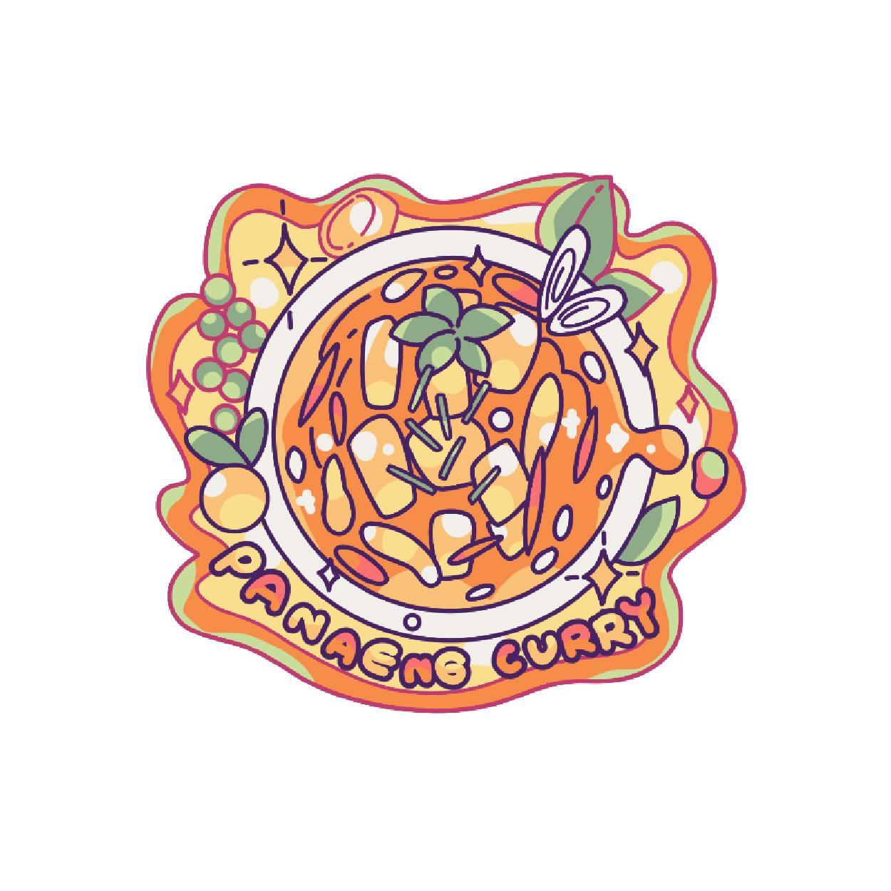 [213] Wood Magnet Panaeng Curry