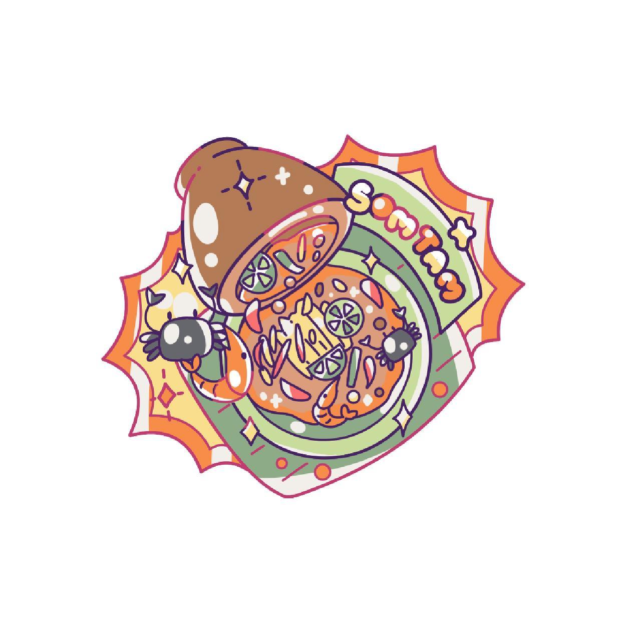 [217] Wood Magnet Som Tam
