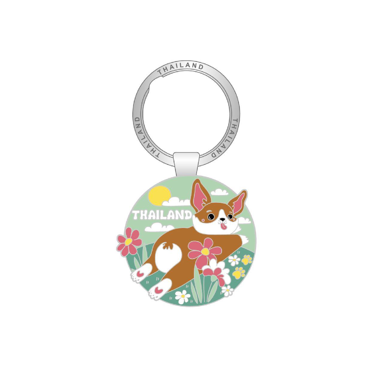 [277] Solid50 Keychain Dog in the Garden