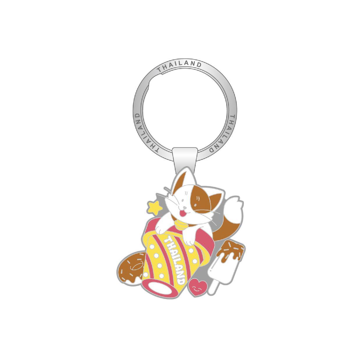 [278] Solid50 Keychain Cat in the Cup