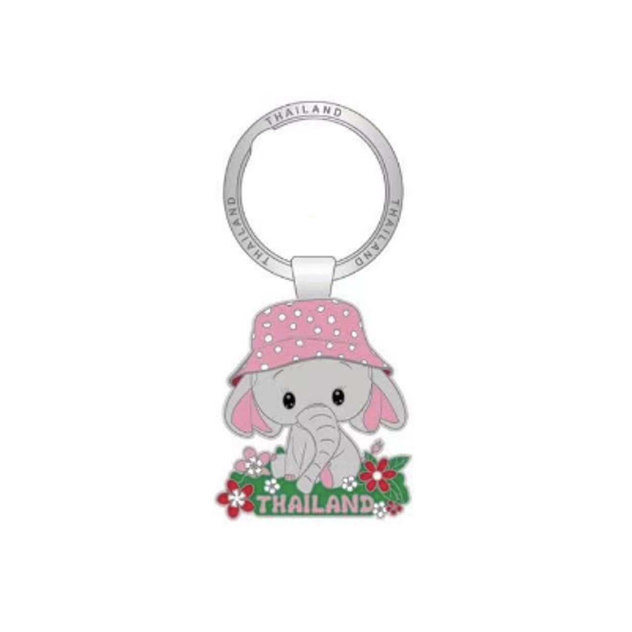 [281] Solid50 Keychain Elephant with Hat