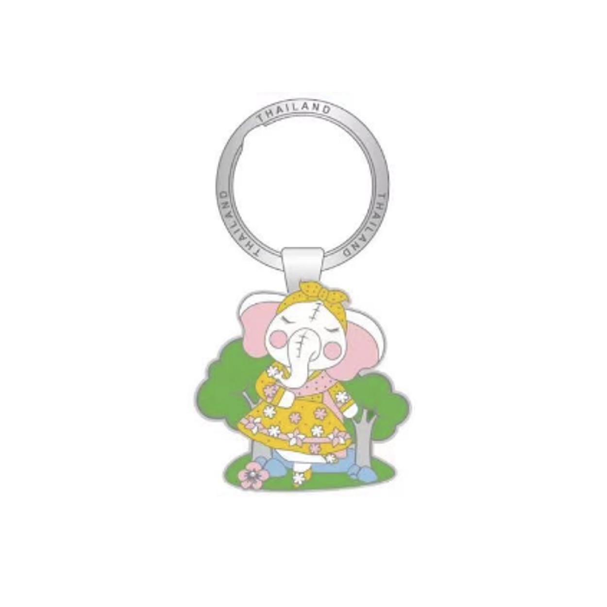 [283] Solid50 Keychain Elephant with Dress