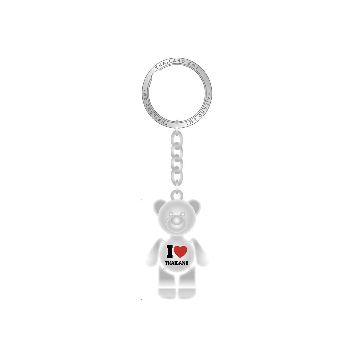 [284] Solid50 Keychain I love Thailand Bear