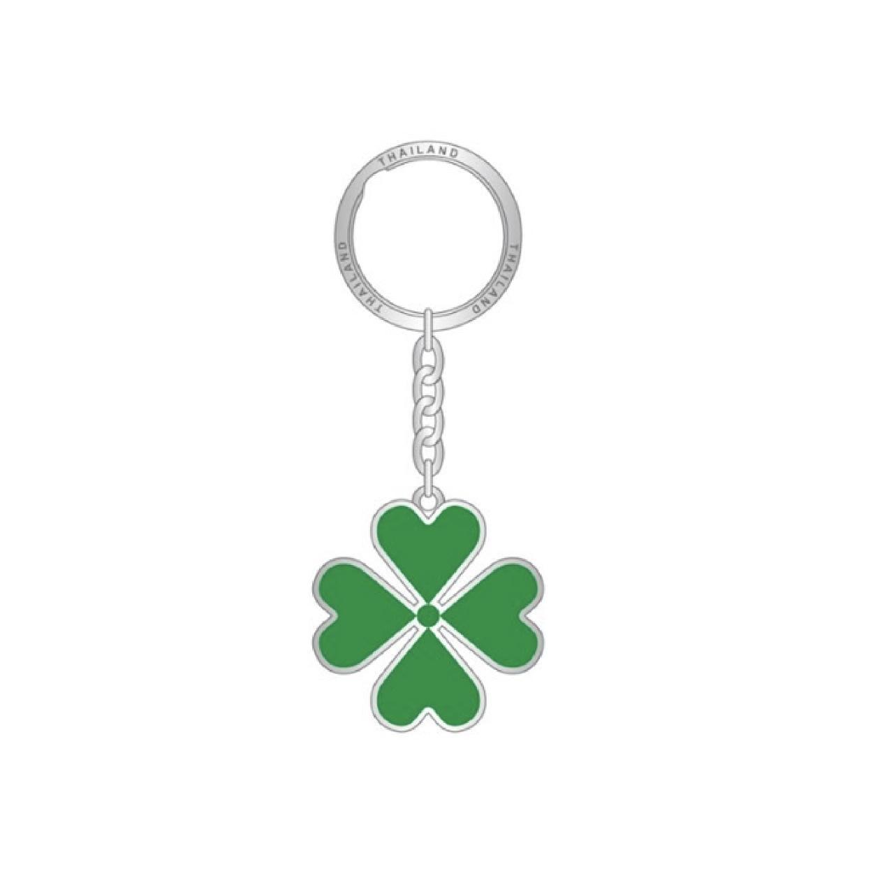 [325] Solid30 Keychain Dark Green Flower