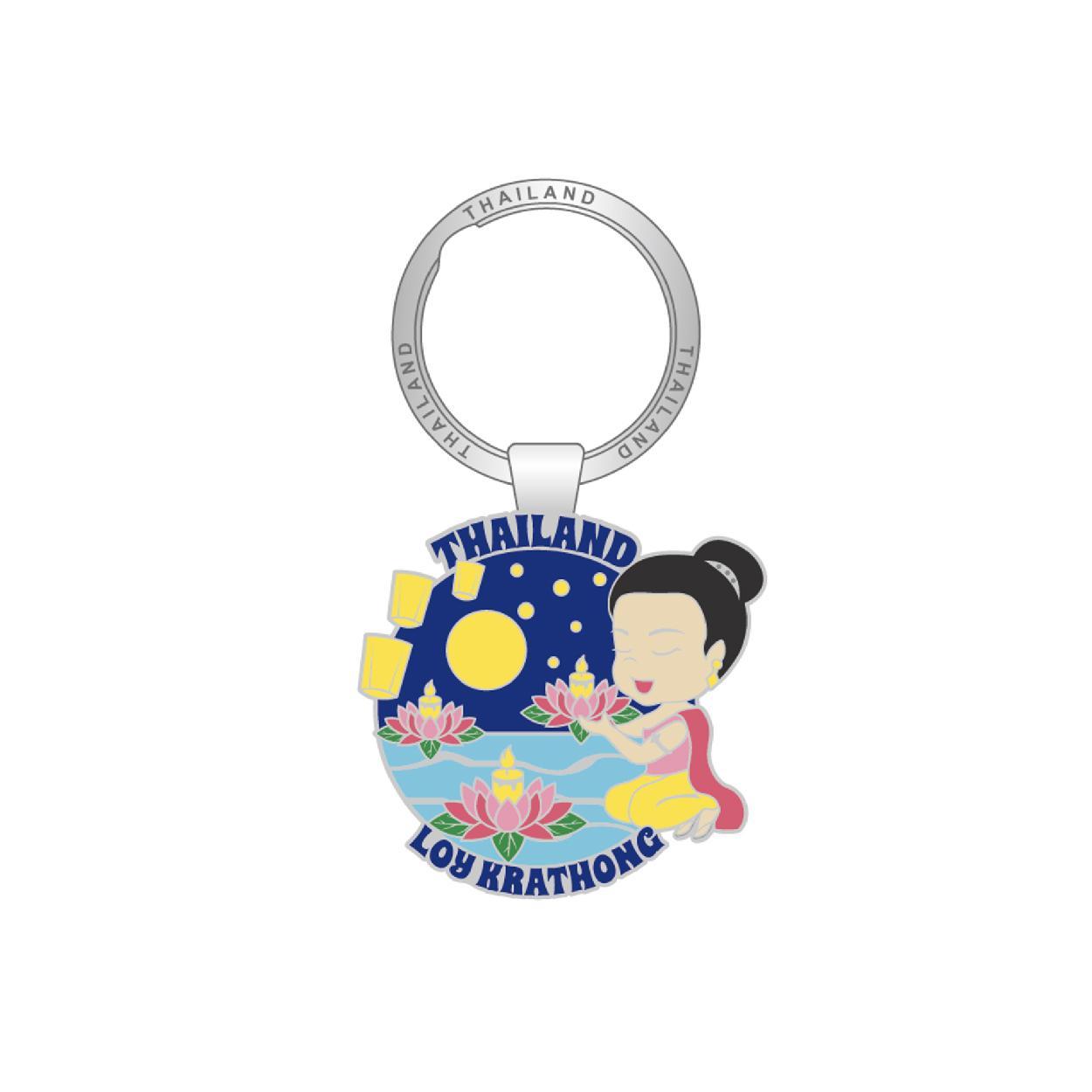 [336] Solid50 Keychain Loy Kratong with Lady