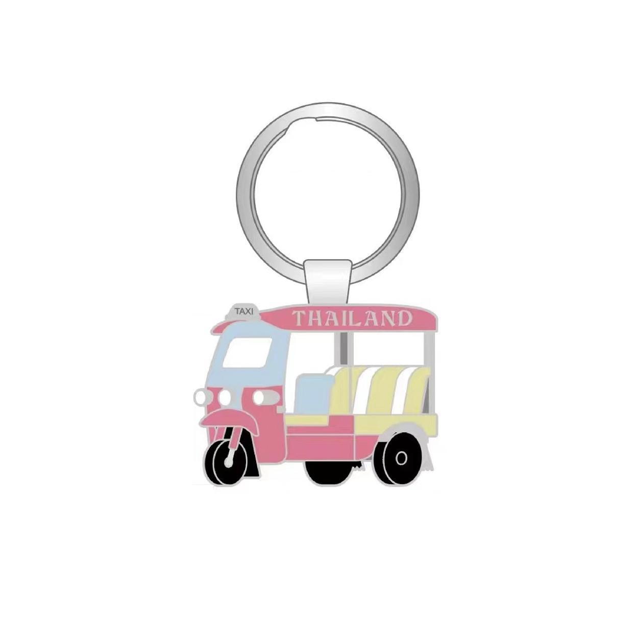 [341] Solid40 Keychain Pink Tuk Tuk
